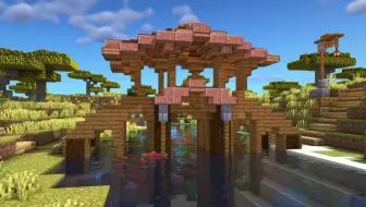 【MC】有手就行的带棚小桥建筑教程 (无棚/有棚)