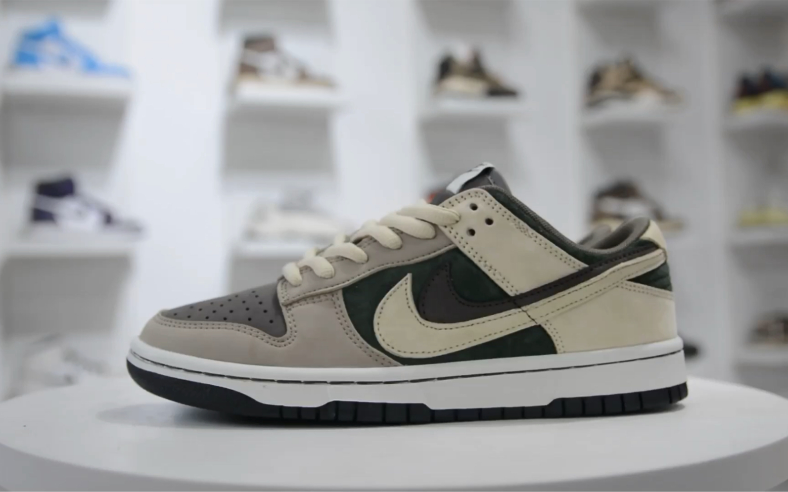 【独家实拍】nike dunk low 墨绿棕双钩
