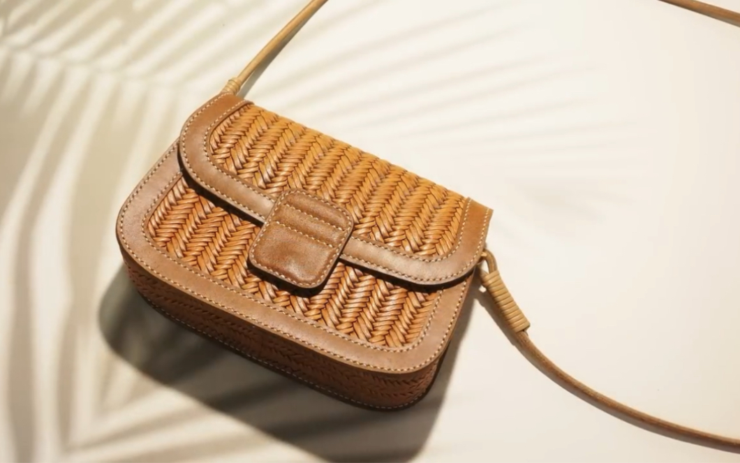 【手工皮具】Rattan leather handbag (分享图纸)哔哩哔哩bilibili