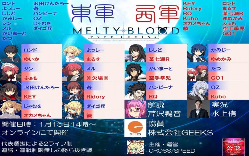 [图]【MELTY BLOOD: TYPE LUMINA】東西対抗戦