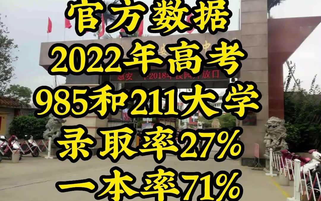 惠安一中高考一本率,985和211大学录取率哔哩哔哩bilibili