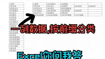 《Excel你问我答》一列转多行,按前缀分类,一列分类成多行,一列转置,数据分类,分行