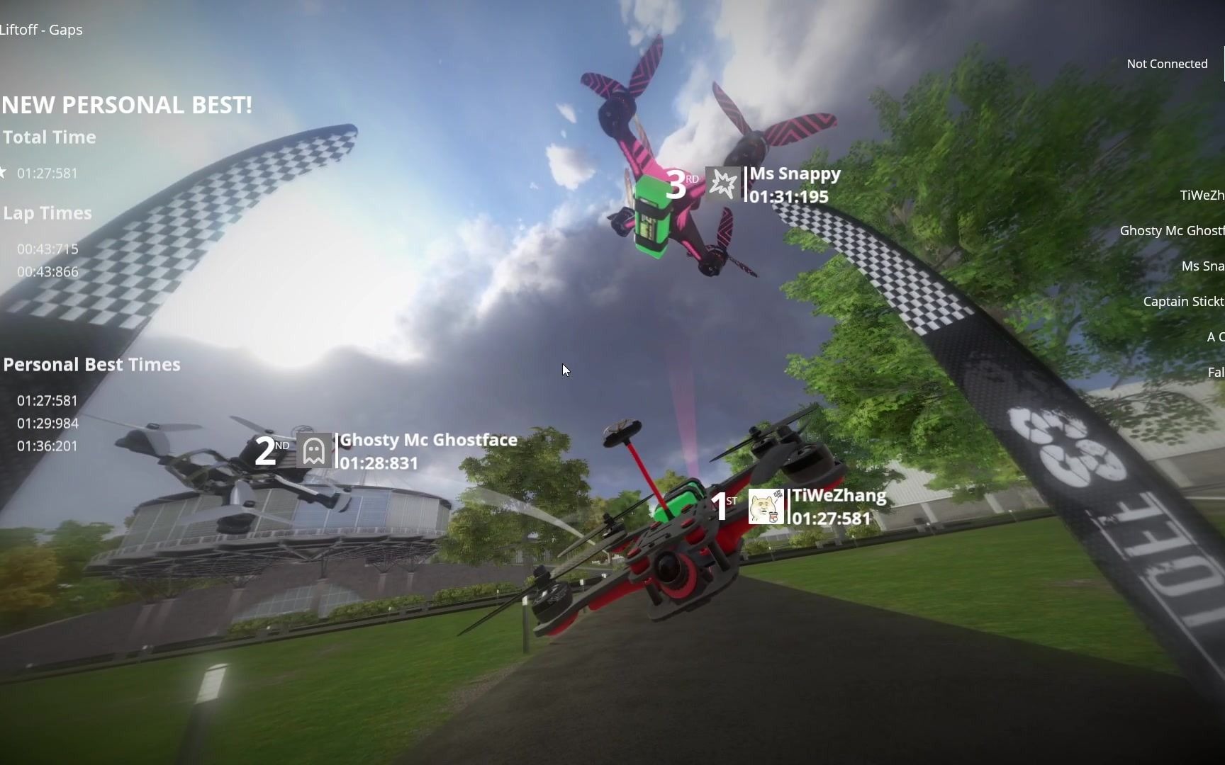 [穿越机模拟器]玩了21小时的liftoff,"过弯吗?减油"