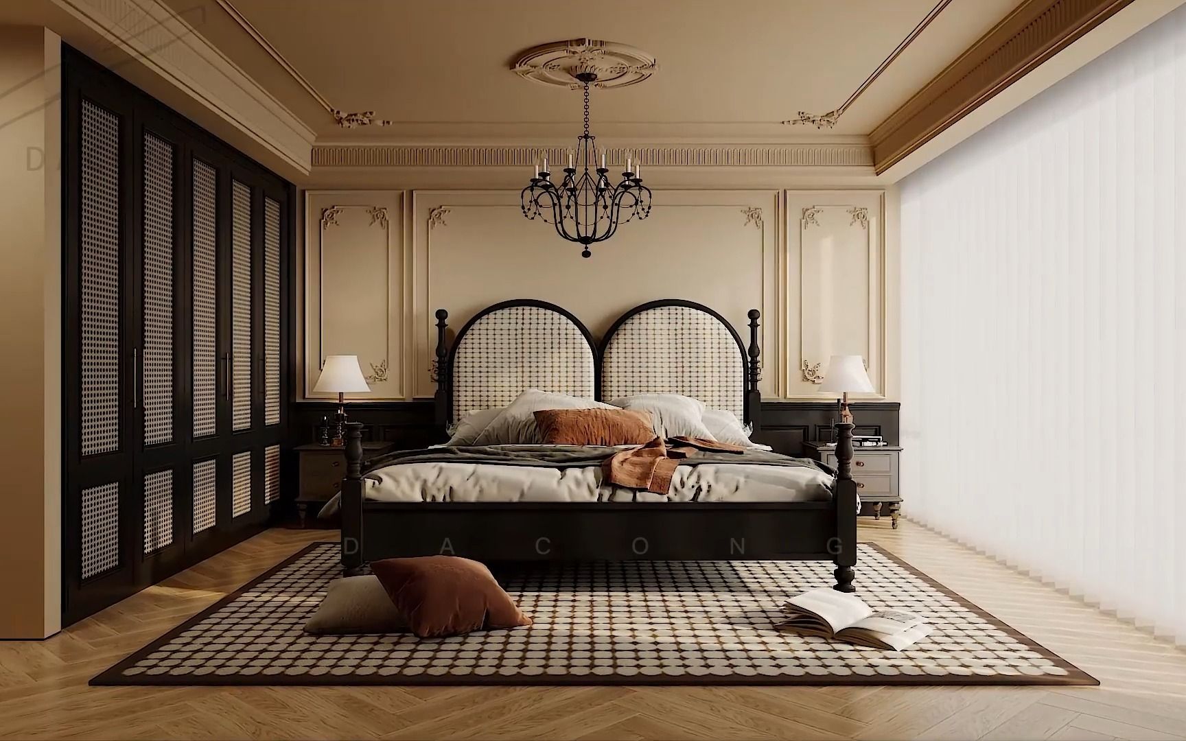 室内漫游|复古法式风格卧室装修