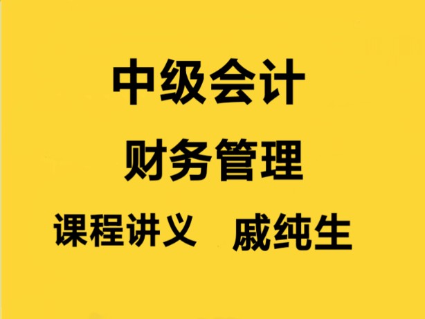 2024戚纯生财务管理密训班戚纯生 24中级会计《财务管理》备考视频含讲义戚纯生全程班哔哩哔哩bilibili