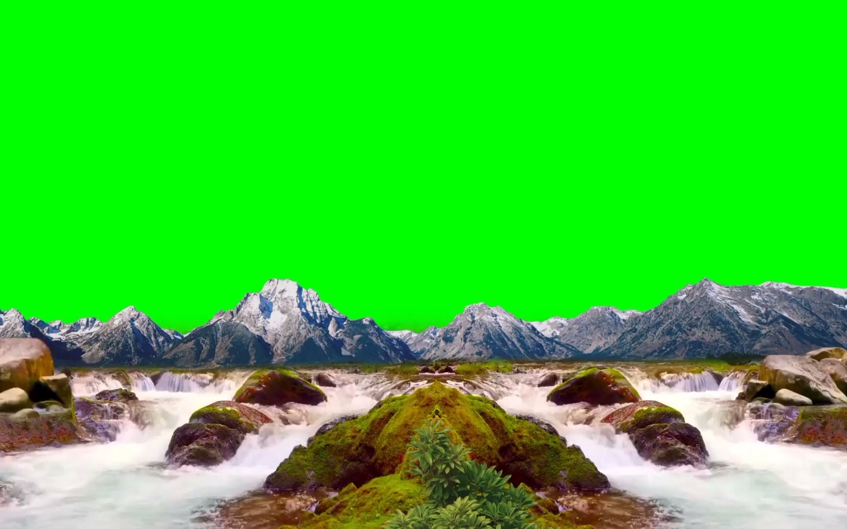 绿幕视频素材溪流