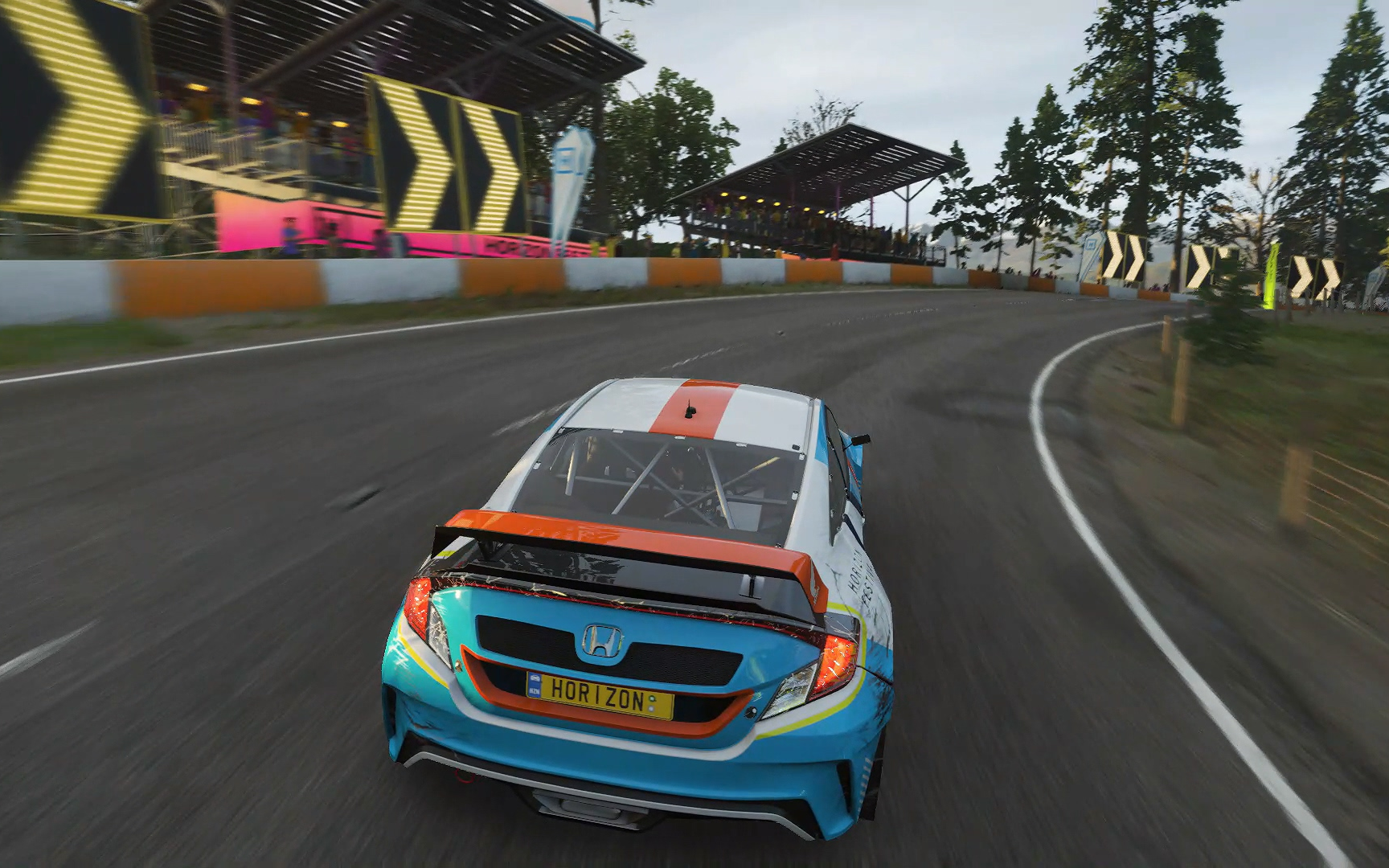 forza horizon 4 温德特水库径走 honda civic coupe grc (菜鸟)_哔哩