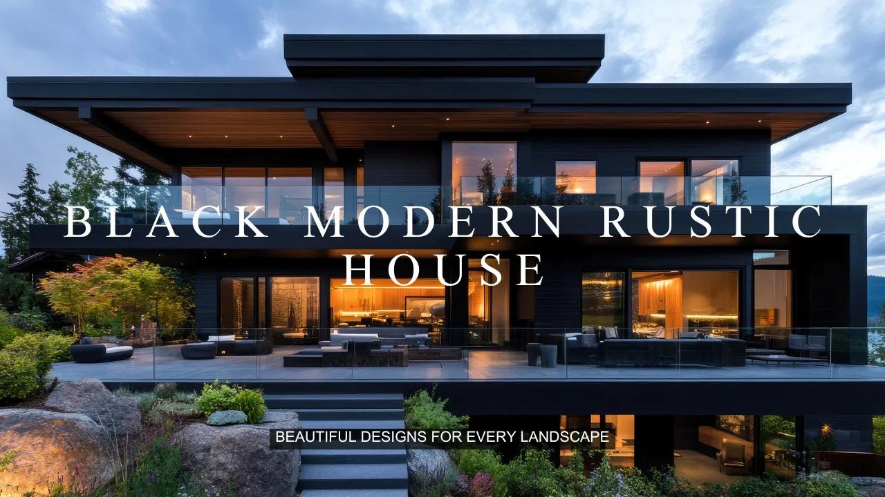 室内外设计Bold & Beautiful Elegance: Black Modern Rustic House Designs for Every Lan哔哩哔哩bilibili