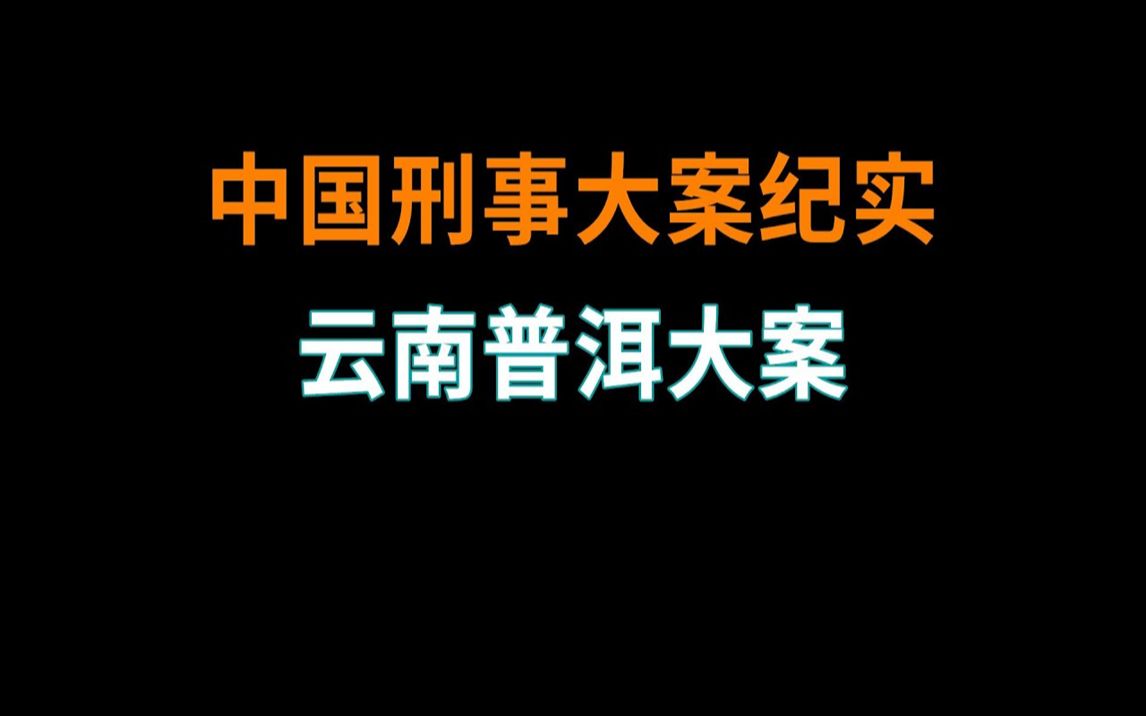 云南省普洱县刑警队长 中国刑事大案纪实 刑事案件要案记录