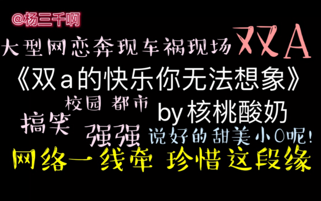 【原耽推文】《双a的快乐你无法想象》by核桃酸奶|网络一线牵 珍惜这段缘哔哩哔哩bilibili