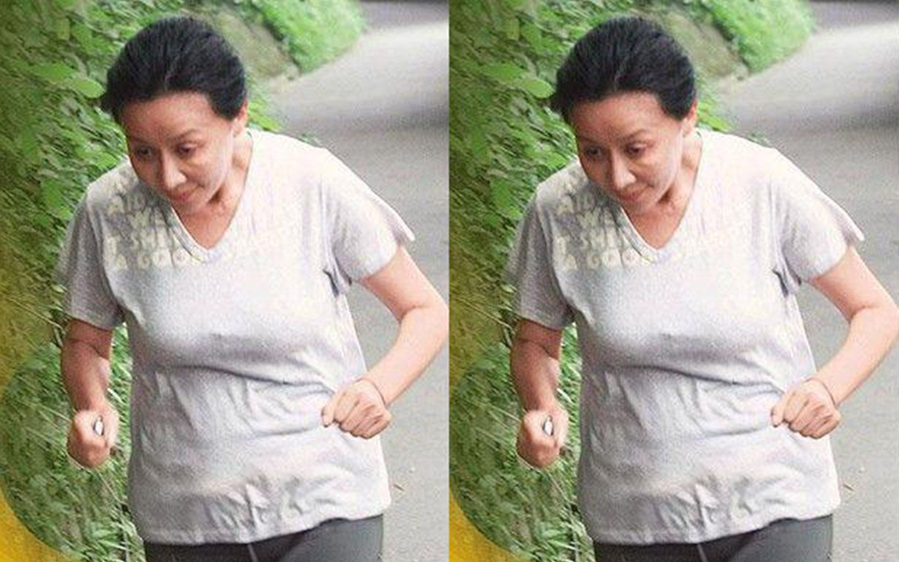 刘嘉玲素颜晨跑被拍,离开滤镜后判若两人,网友:这是不老女神?