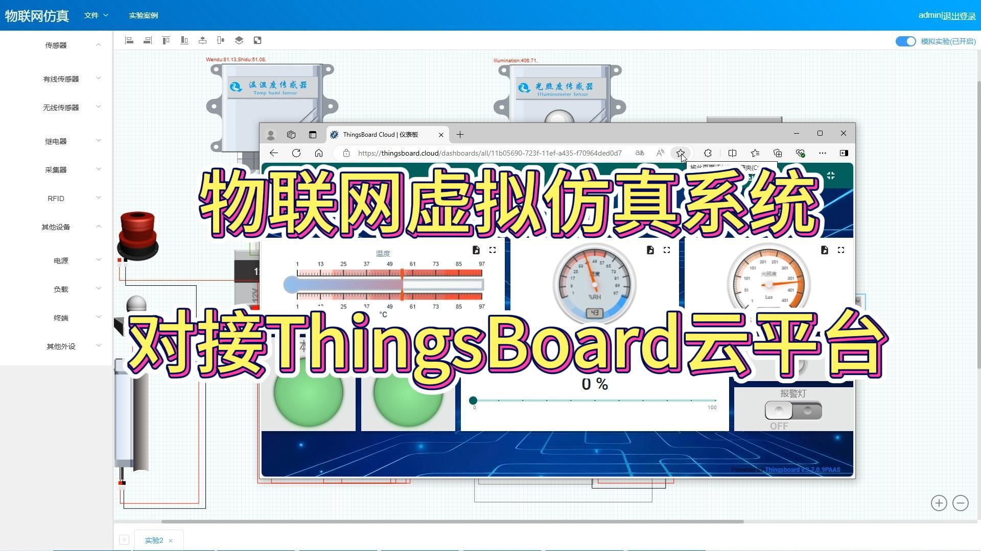 物联网虚拟仿真系统对接ThingsBoard(手动控制)哔哩哔哩bilibili