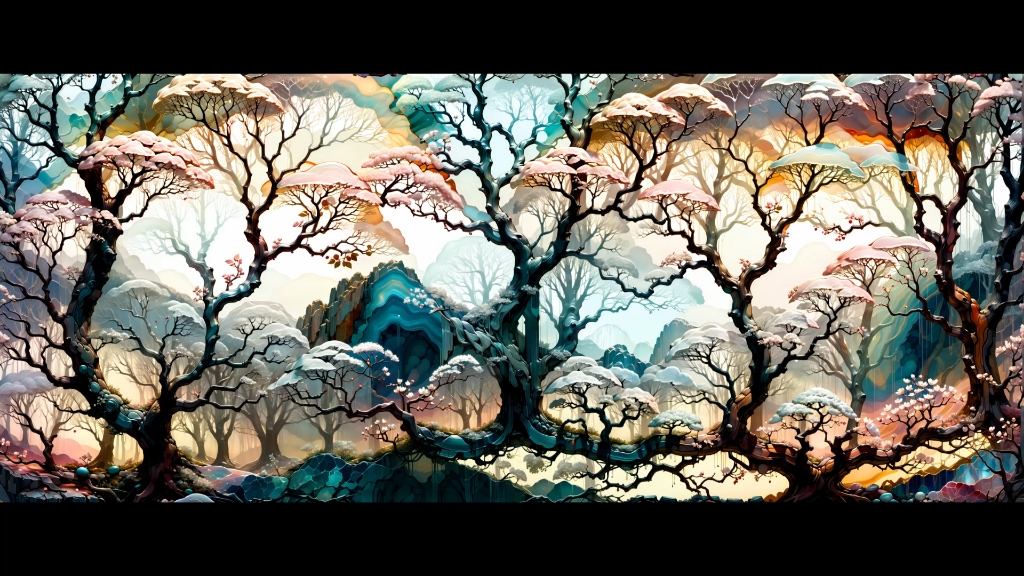 一百张带鱼屏壁纸(十三)·幻想森林 #ai绘画