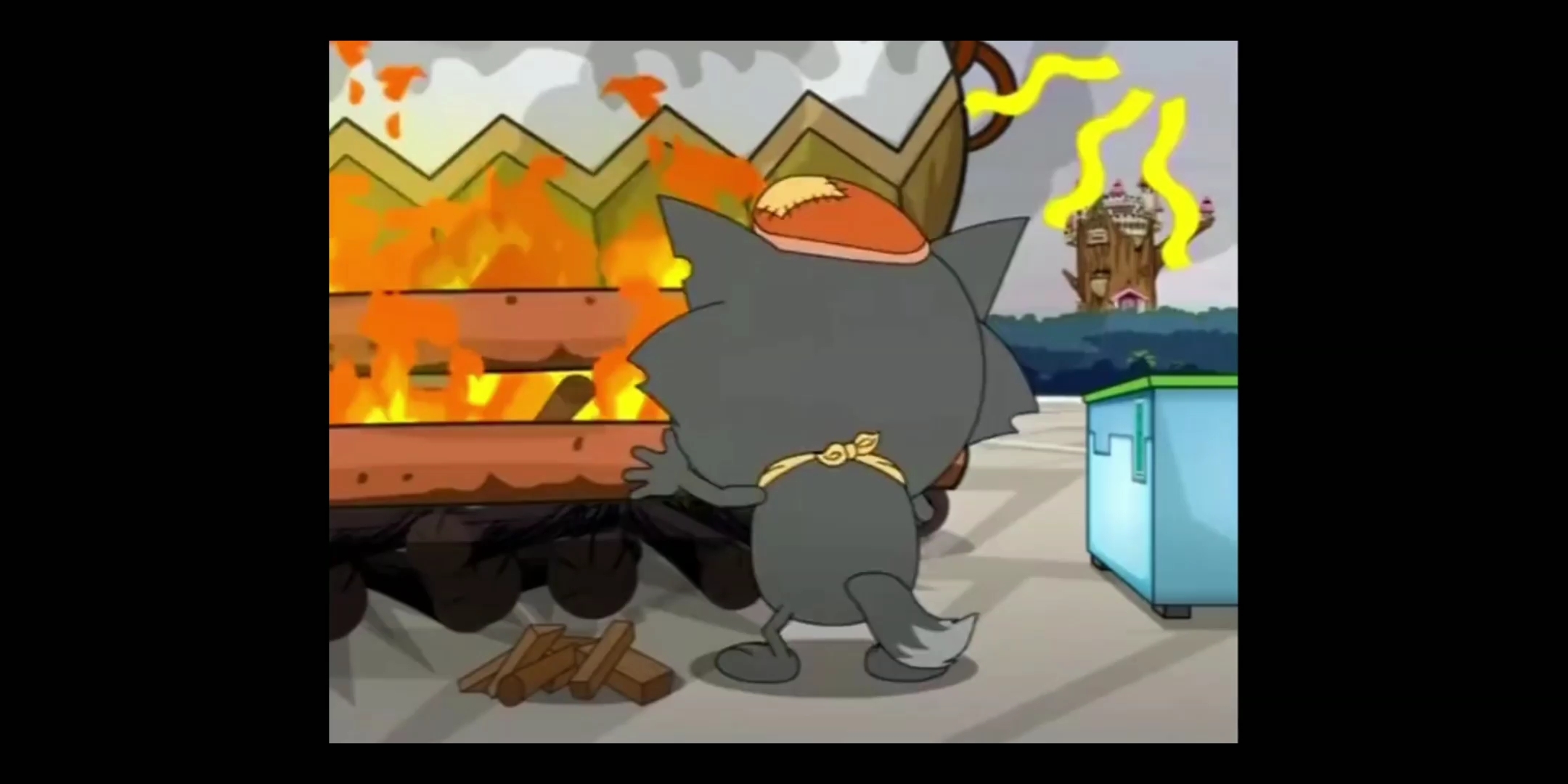 灰太狼给小黑子打电话