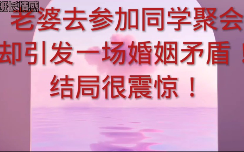 老婆去参加同学聚会,却引发了一场婚姻矛盾,结局很震惊!哔哩哔哩bilibili