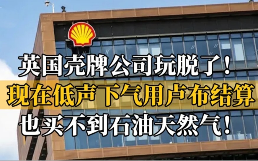 英国壳牌公司玩脱了,现在低声下气用卢布结算,石油也没他的份儿哔哩哔哩bilibili