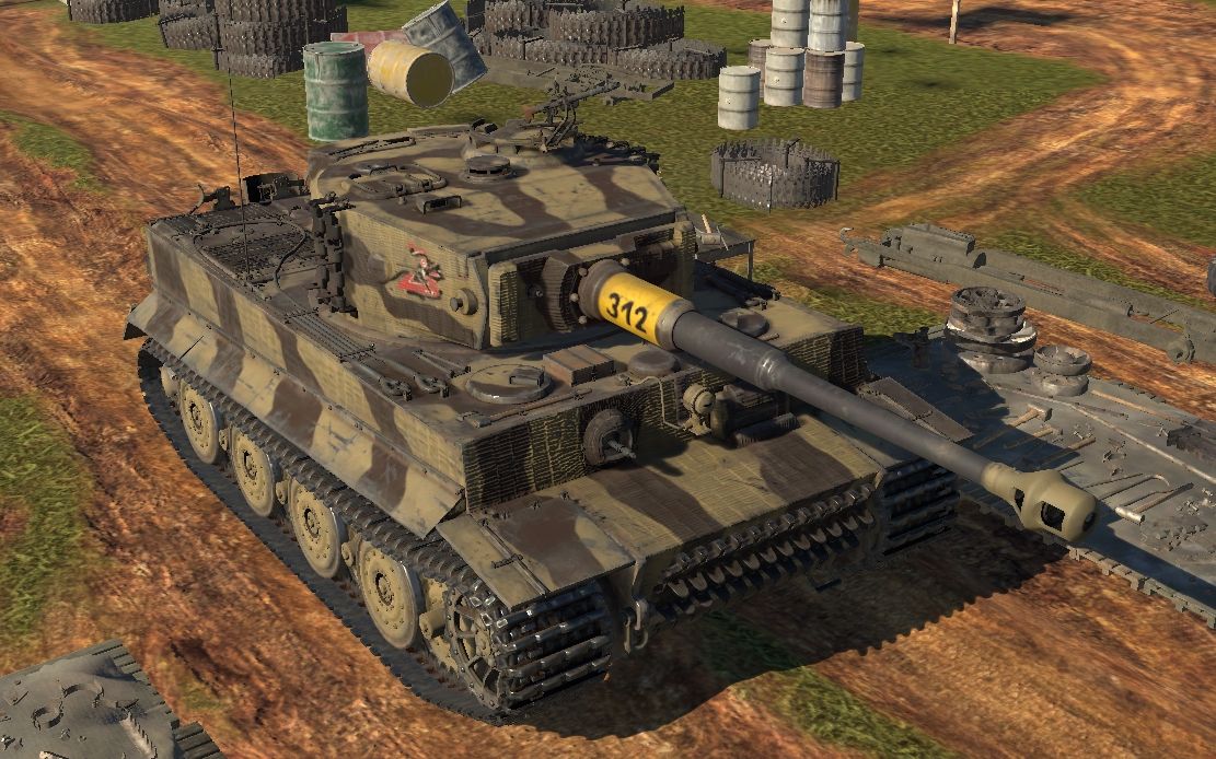 陆战全真——虎式 e型,两场无聊的全真五杀.