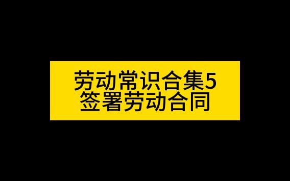 签署劳动合同哔哩哔哩bilibili