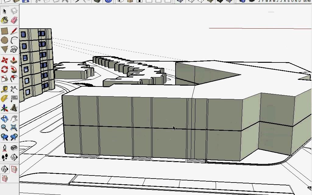 sketchup基础教程:8.3.1连续复制单体建筑哔哩哔哩bilibili