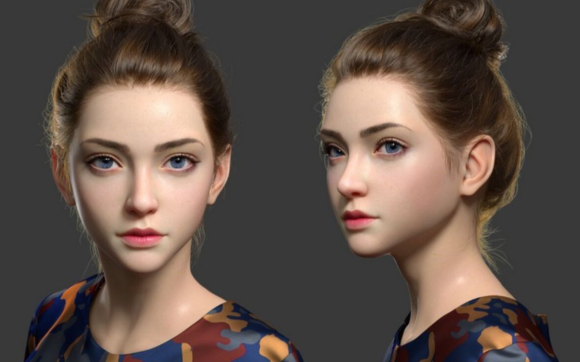 【maya建模】欧美风女性角色制作,基础角色建模教程