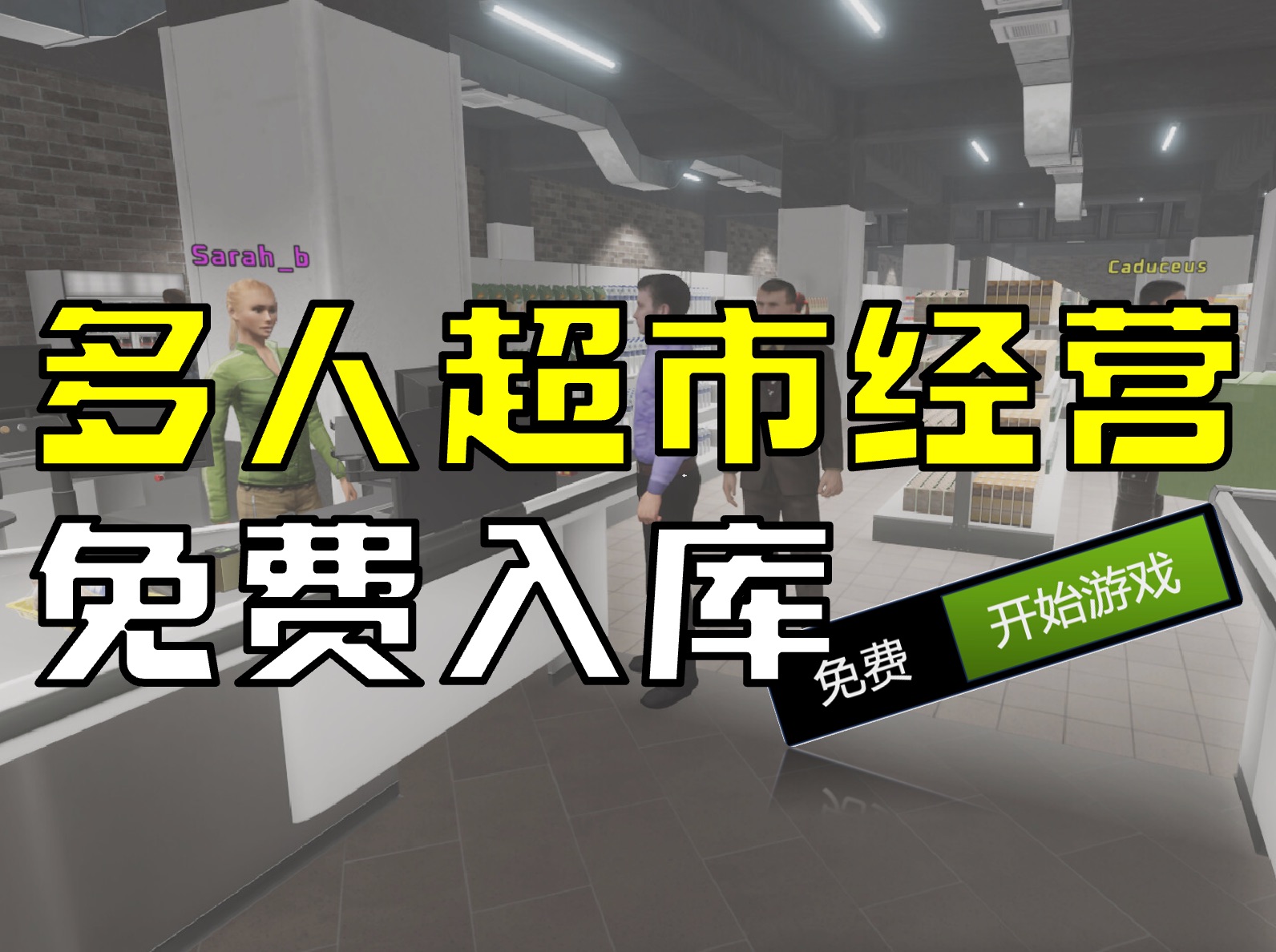 【免费入库】支持16人联机的超市经营模拟游戏单机游戏热门视频