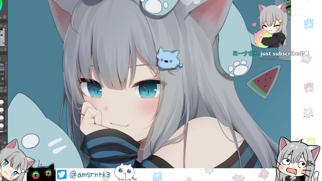 【甘城なつき】(猫羽雫)8月17号twitch直播录像