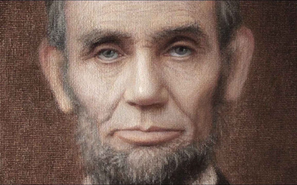 【油画过程】Lincoln 林肯油画肖像 by Yuehua He oil painting哔哩哔哩bilibili