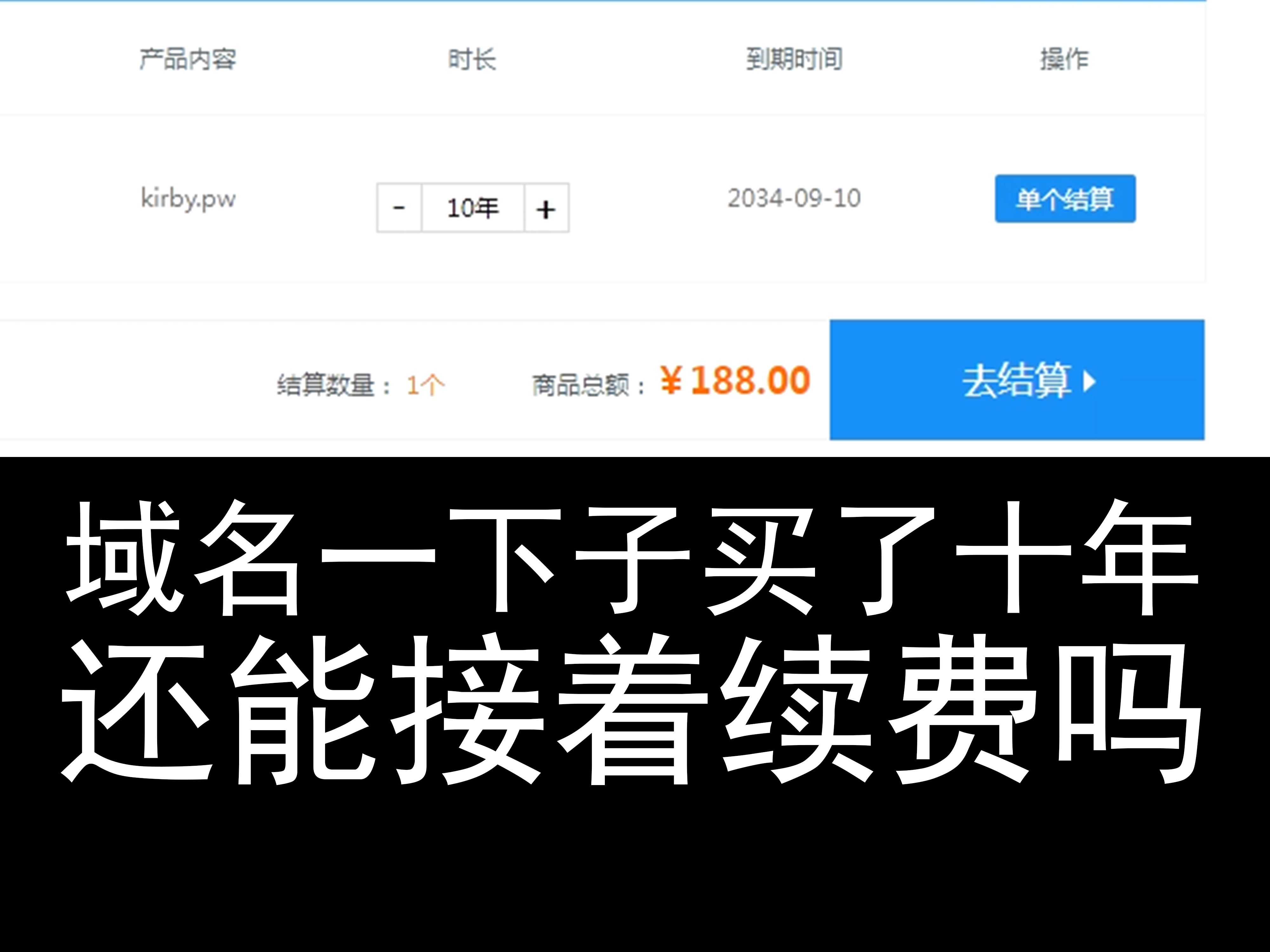 域名一下子买了十年,还能接着续费吗?