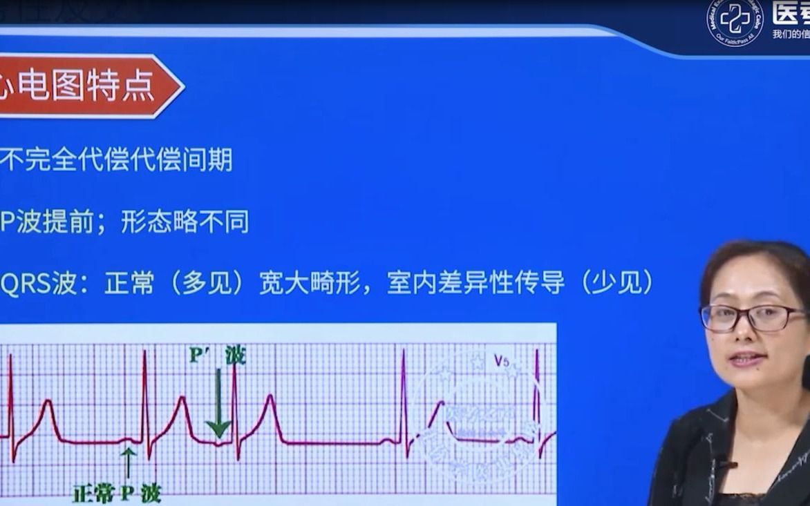 心血管系统疾病房性早搏的心电图特点哔哩哔哩bilibili