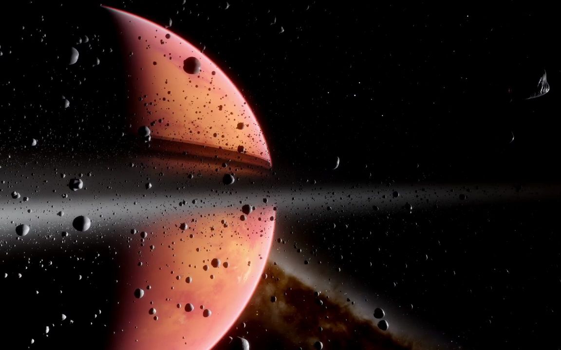 视频素材 ▏k2084 科幻浩瀚宇宙星球陨石行星银河太阳系太空穿梭星际