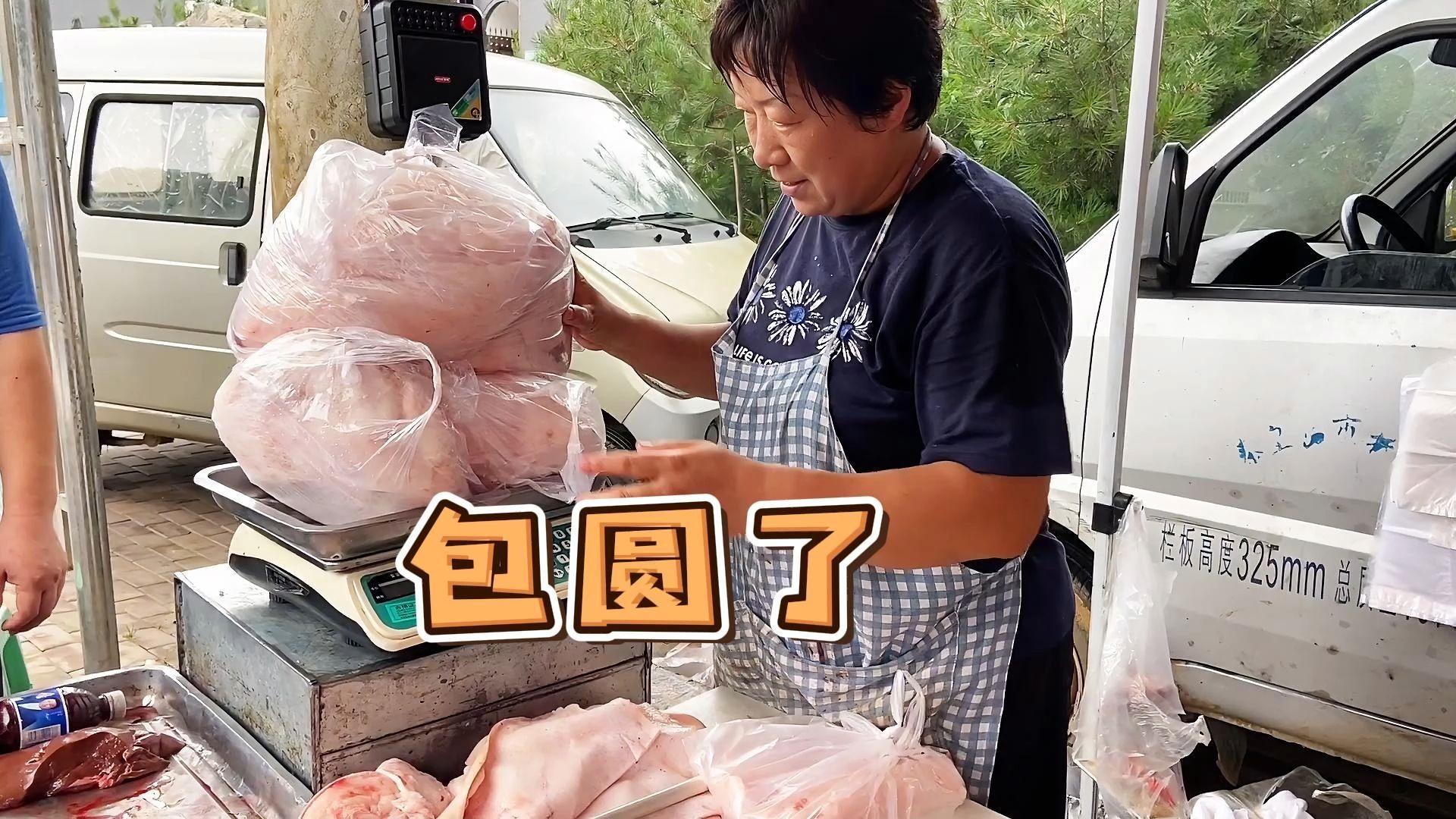 华哥猪肉摊惊现超肥大胖猪，肥肉膘雪白发亮，刚出摊就卖50斤-玖叔vlog-玖叔vlog-哔哩哔哩视频