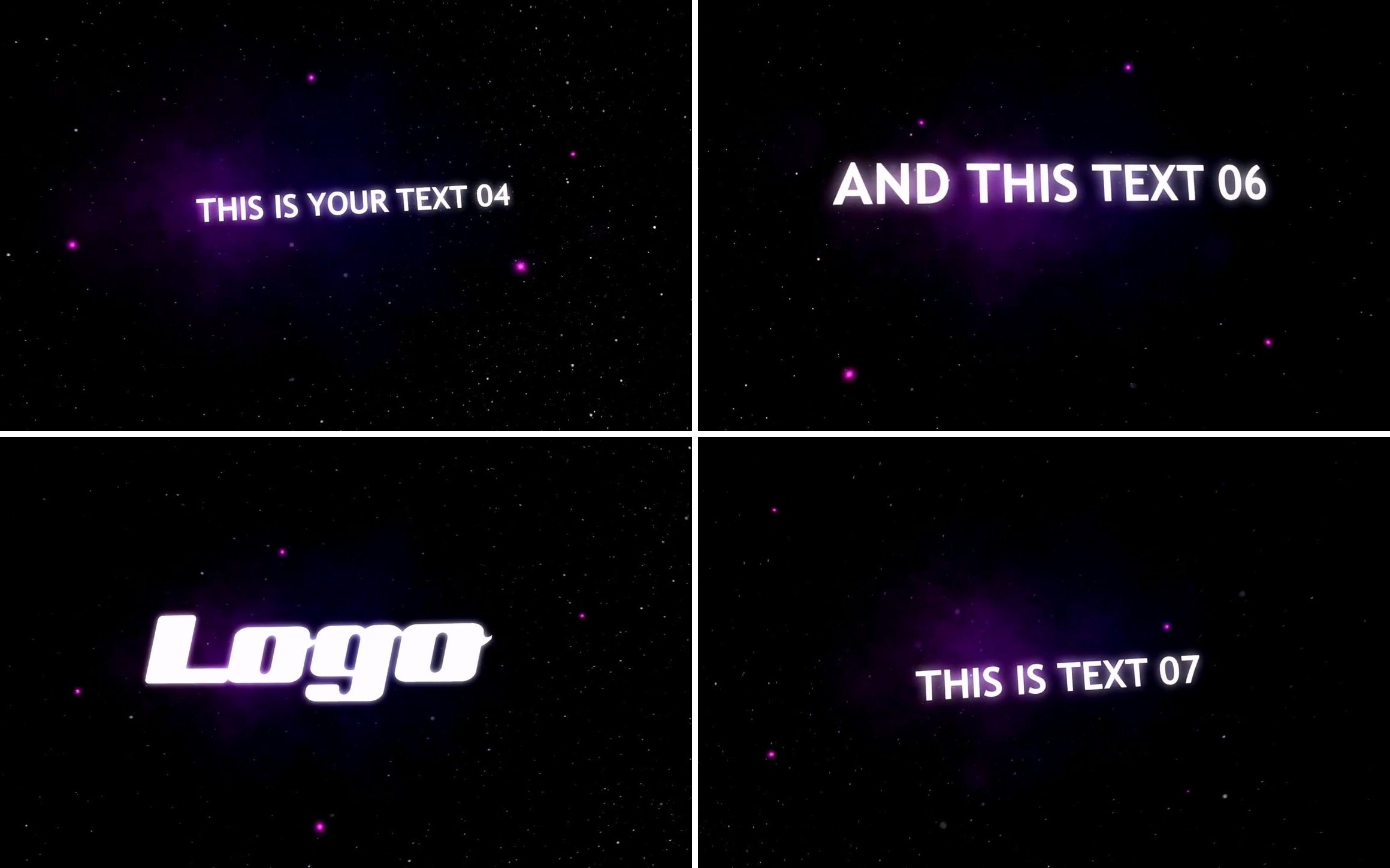 ae模板-星空背景文字效果的叙述事件模板 纯文字介绍开场视频模板