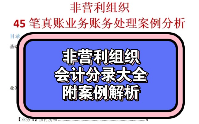 [图]非营利组织会计分录账务处理附案例解析