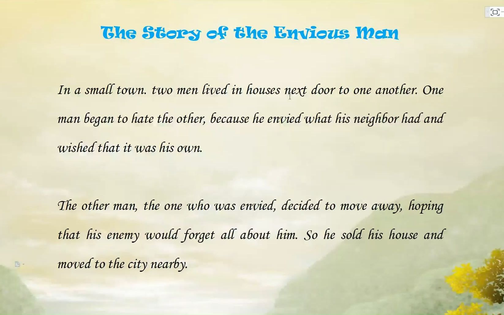 [图]The Arabian Nights Day11 The Story of the Envious Man