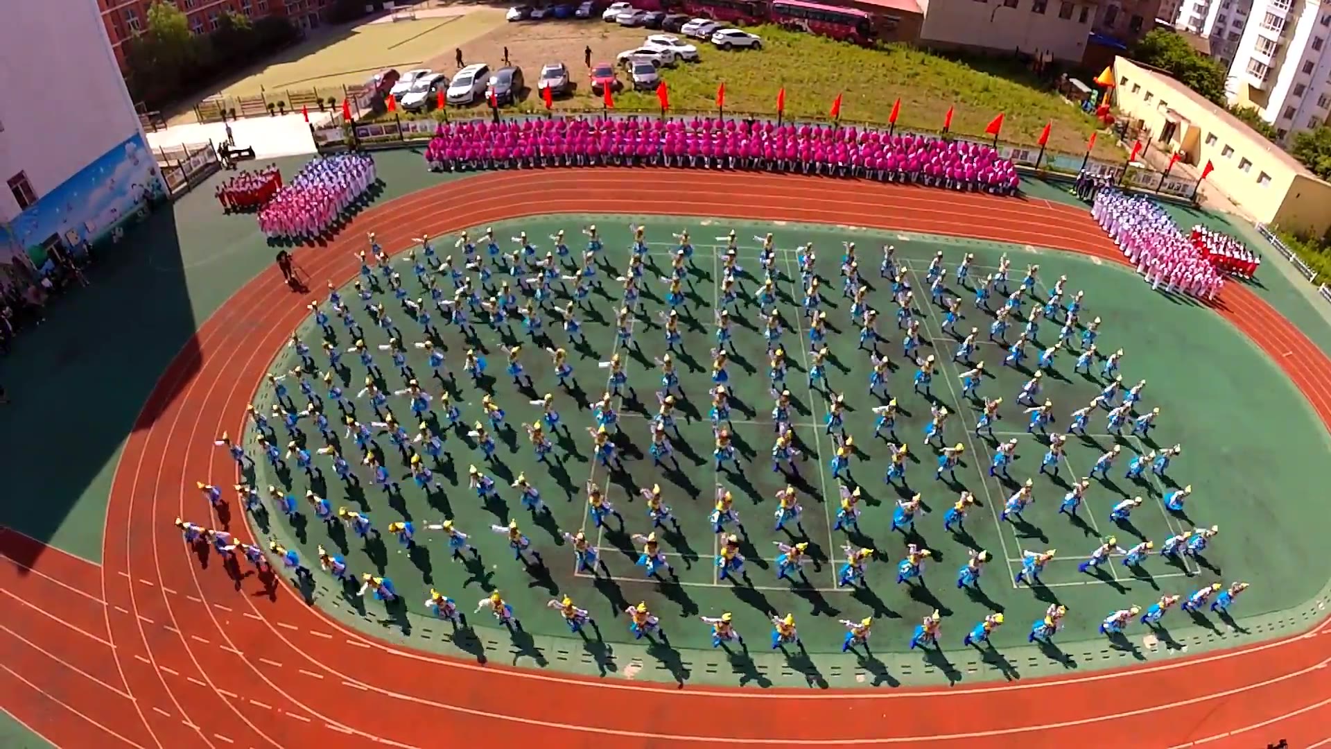 林荫路小学活动航拍_哔哩哔哩_bilibili