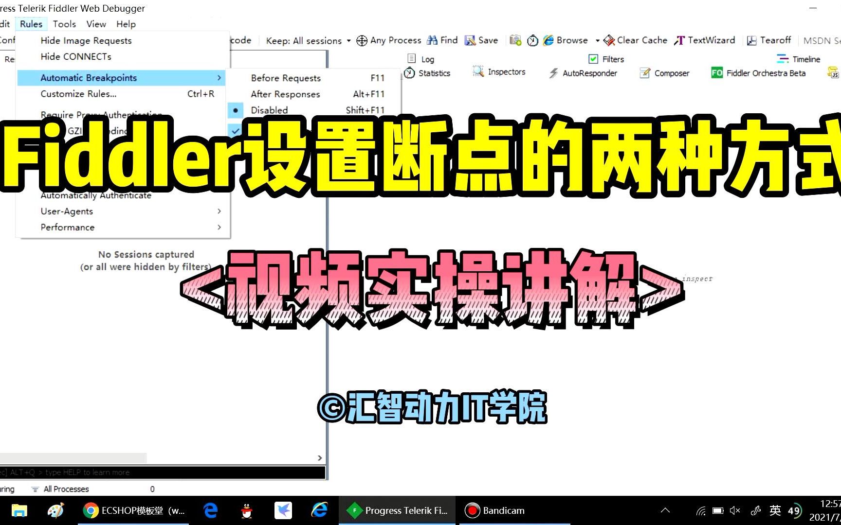 Fiddler设置断点的两种方式哔哩哔哩bilibili