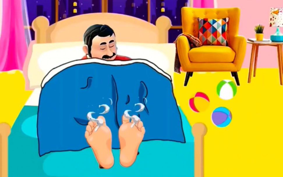 爸爸的脚好臭啊 !