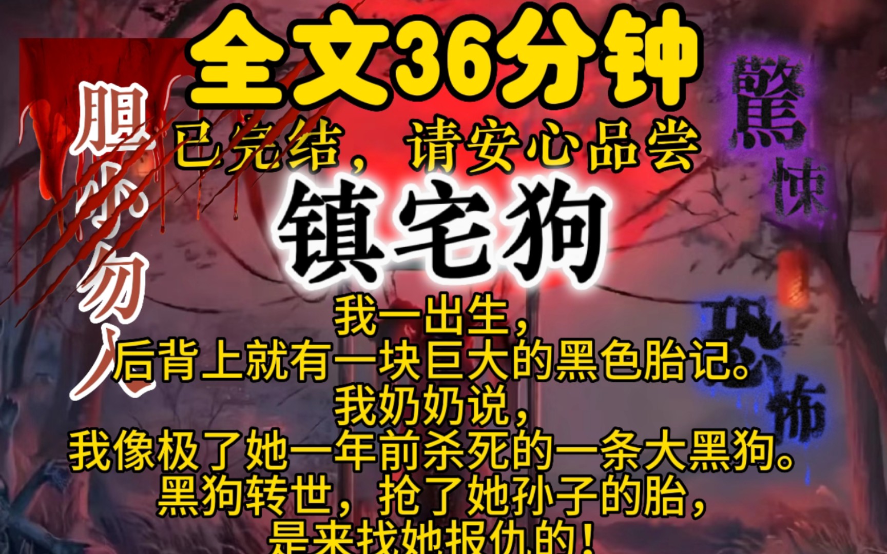 (完结文镇宅狗)我一出生,后背上就有一块巨大的黑色胎记.我奶奶说,我像极了她一年前杀死的一条大黑狗.黑狗转世,抢了她孙子的胎,是来找她报...