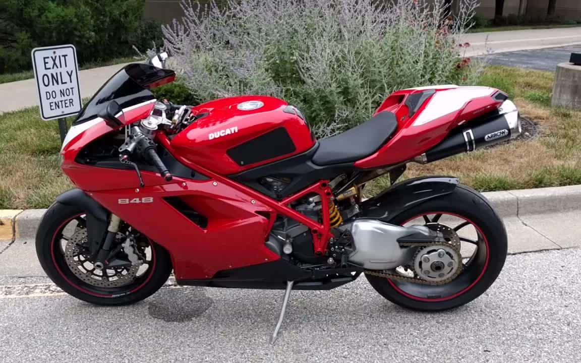 【摩托法拉利】ducati 848 箭牌arrow排氣聲浪與外觀欣賞_嗶哩嗶哩