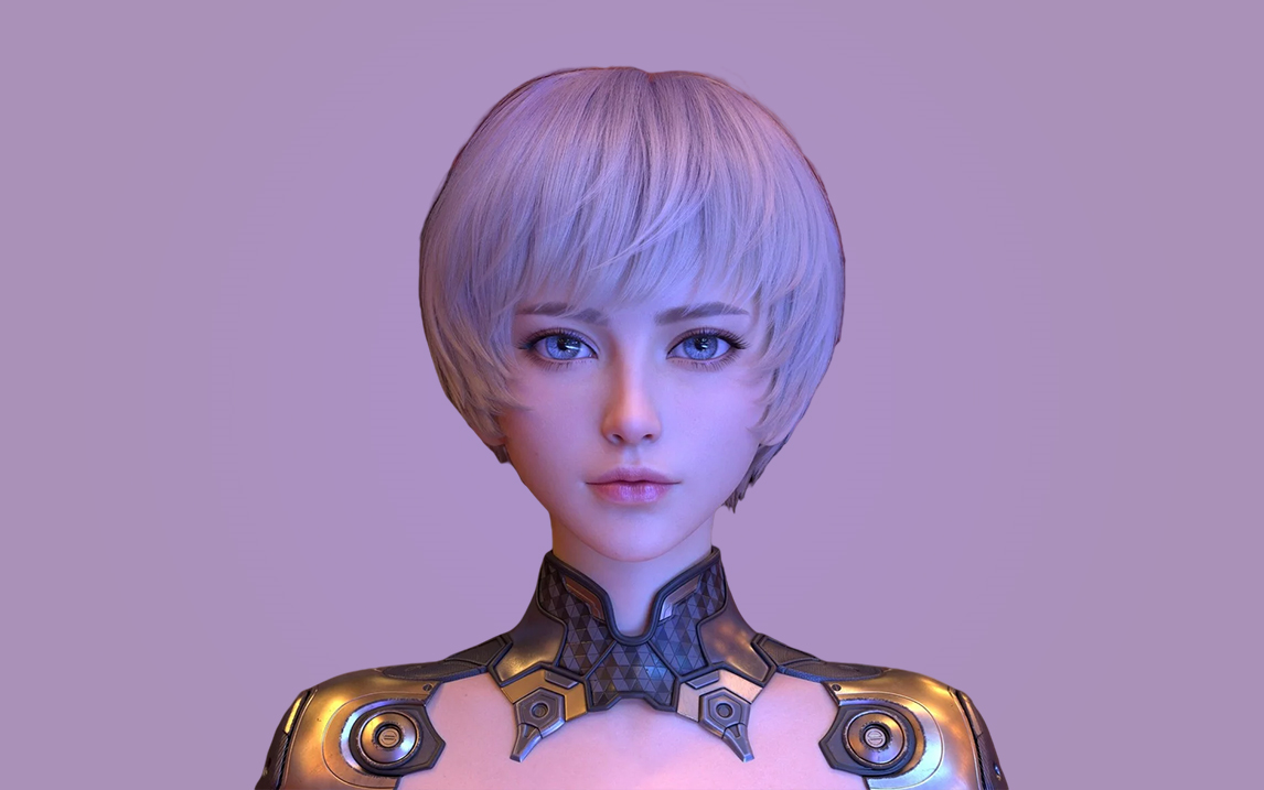 maya人物建模影视模型银发美女角色建模详细讲解