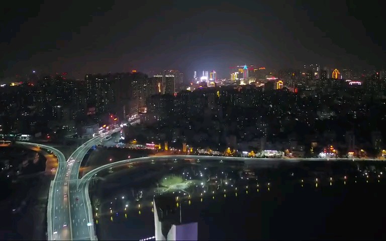 【城市摄影】潮州夜景航拍(一江两岸亮灯工程)哔哩哔哩bilibili