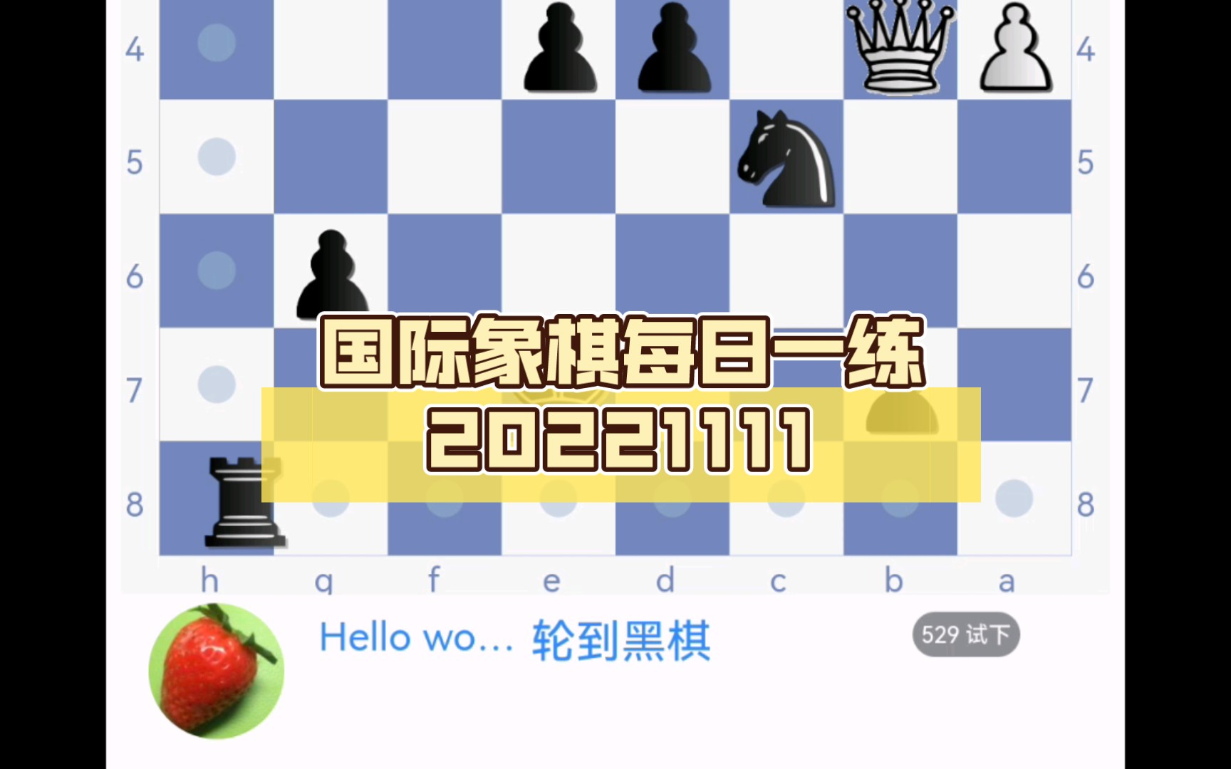 国际象棋每日一练20221111