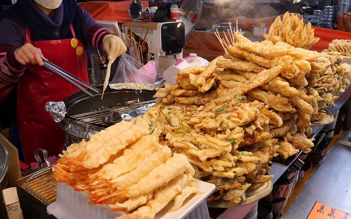 【韩国街头美食】炸货铺,辣年糕_哔哩哔哩 (゜-゜