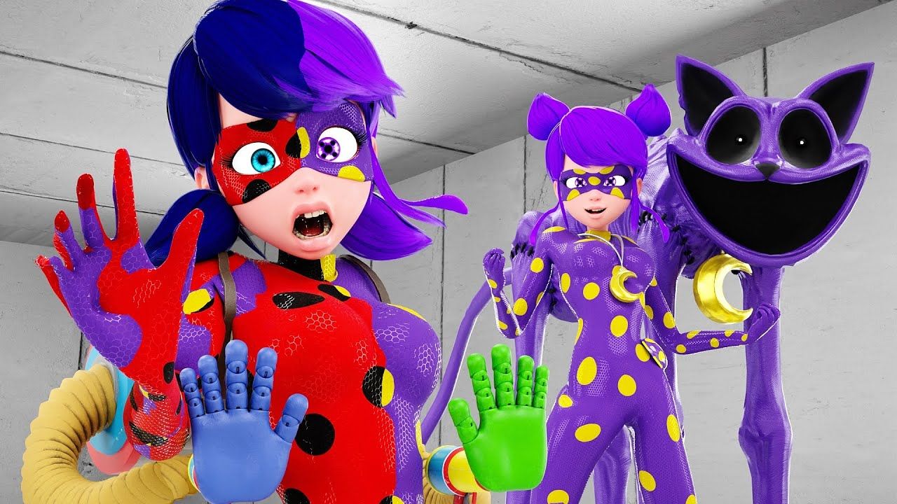 Miraculous The Ladybug  CatNap Transformation!( Poppy Playtime Chapter 3 Animat哔哩哔哩bilibili