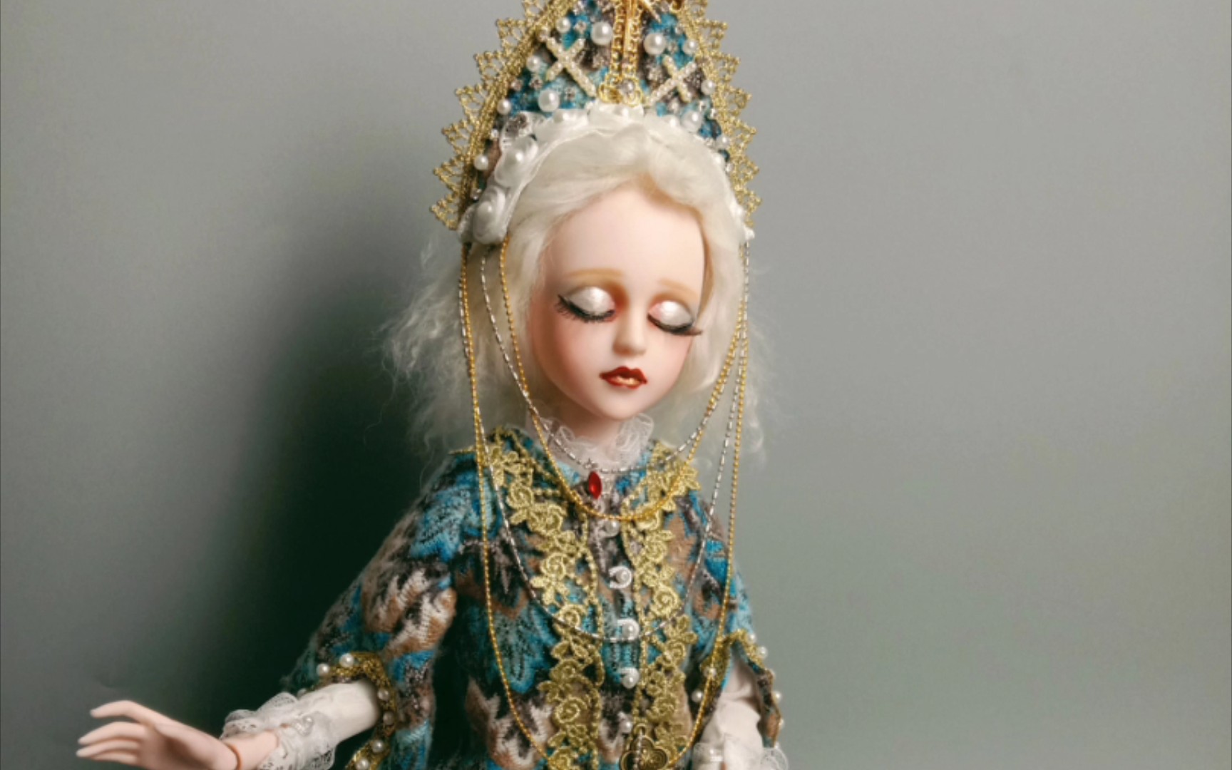 【手工bjd娃衣】bjd四分俄罗斯民族风格服装!"叶列娜的祈祷"!