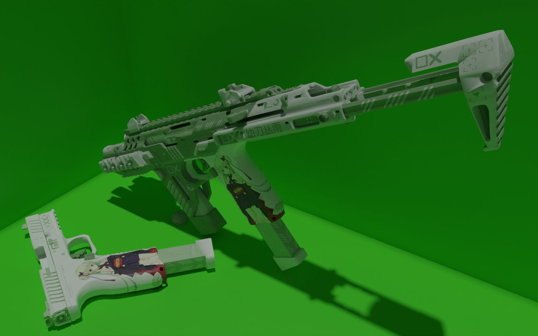 格洛克-卡宾套件(丛雨丸 印花)替换mp5