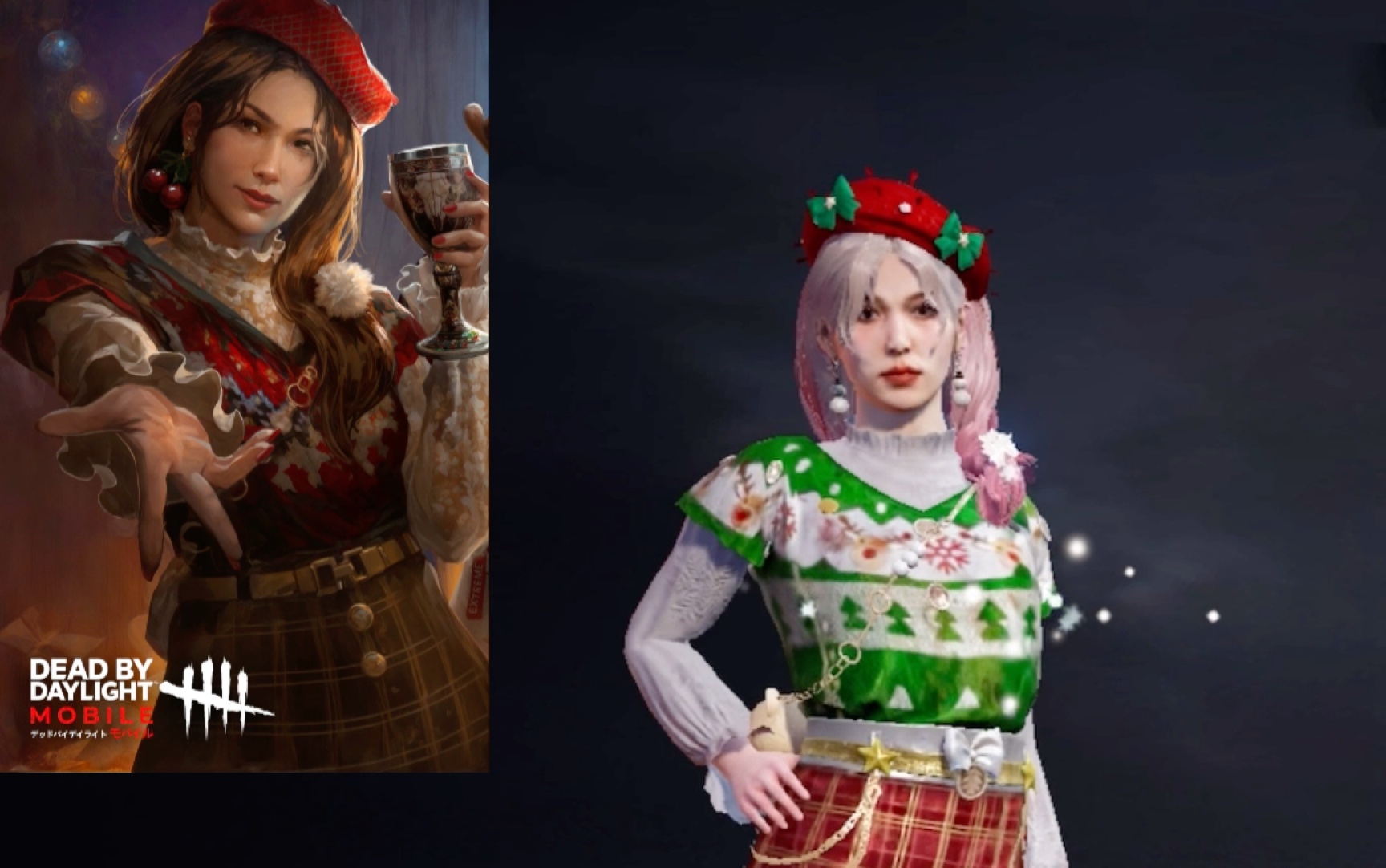 【黎明杀机手游】李允珍圣诞皮也太美了吧(脸型改了)