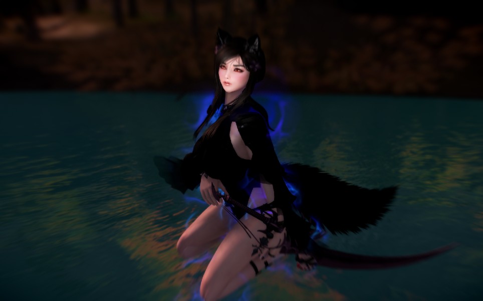 雷神gaga上古卷轴5重置版妖狐媚舞物理尾巴001