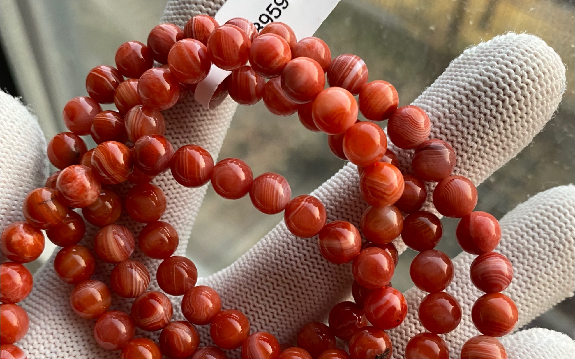 纯天然南红108集多圈手串项链,珠子卡6.