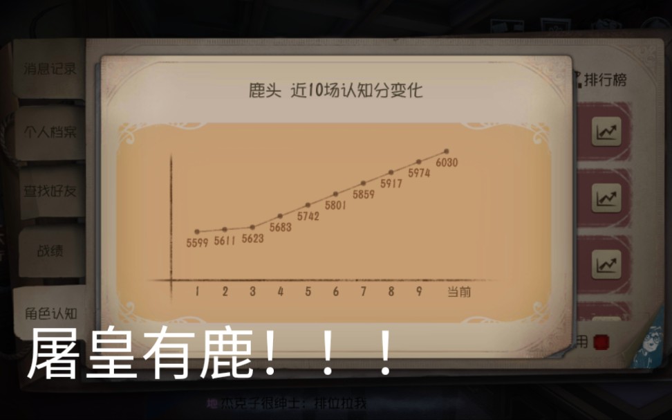 【三椮仐/游戏胜利】《第五人格》C牌鹿头日常排位赛哔哩哔哩bilibili